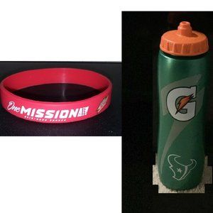 Gatorade 32oz Bottle & Wristband Houston Texans